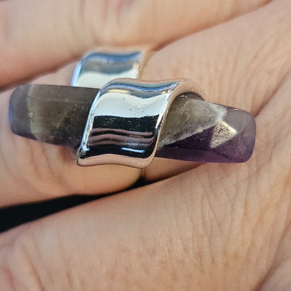 Robert Lee Morris  amethyst and silver ring